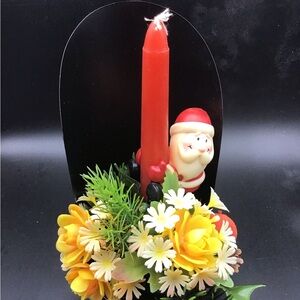 Vintage Climbing Santa Candle arrangement